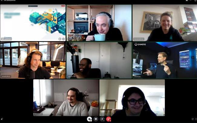 Gameye team collaborating remotely